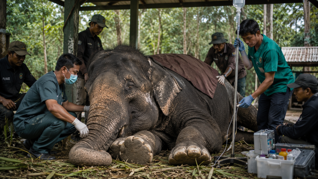 Gajah Jovi Mengabdi 28 Tahun di Riau, Sempat Membaik lalu Wafat Usai 34 Hari Dirawat