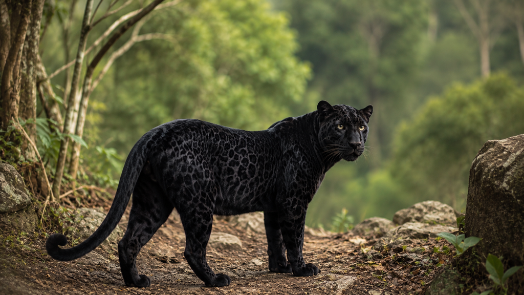 Macan kumbang merupakan variasi melanistik macan tutul jawa