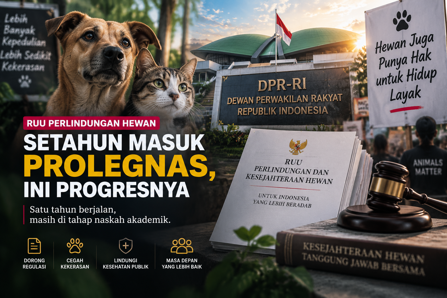 RUU Perlindungan Hewan Setahun Masuk Prolegnas, Ini Progresnya